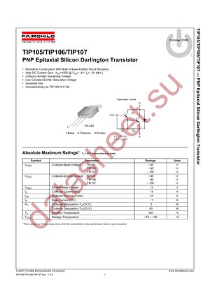 TIP105TU datasheet  